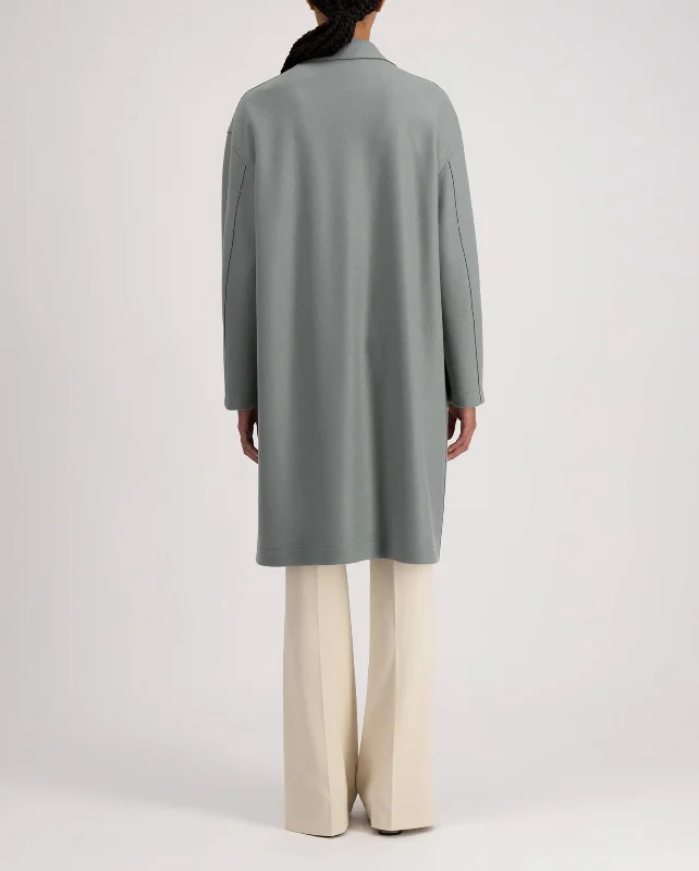 OVERSIZED CASHMERE BLEND COAT / SAGE GREEN