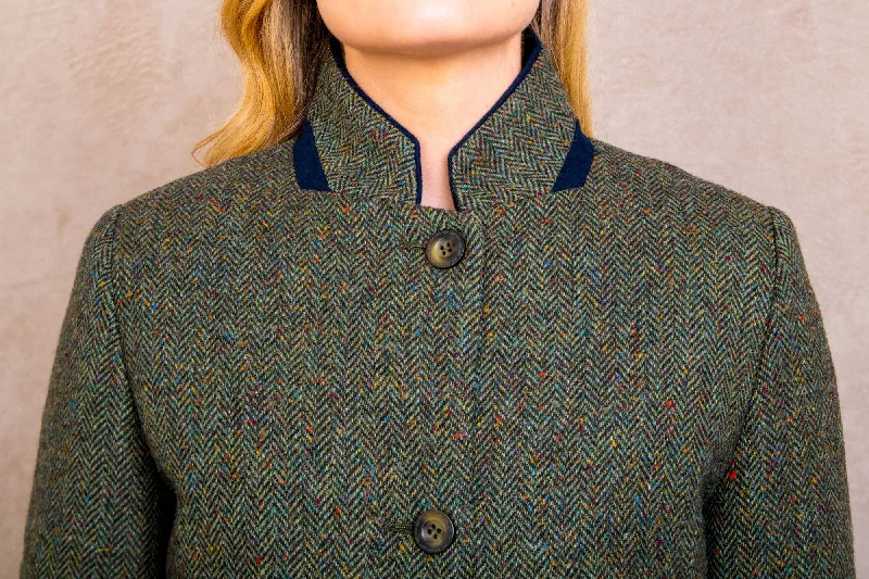 Pamela Tweed Coat - Donegal Green Fleck