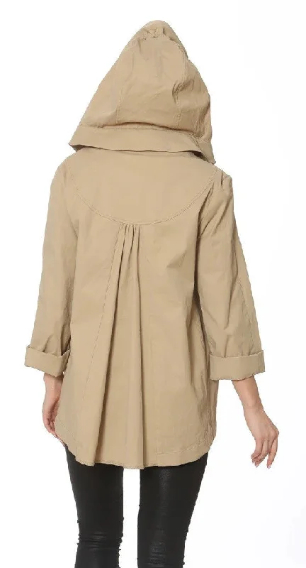 Rain coat, Wind breaker water resistant - KHAKI   Savina