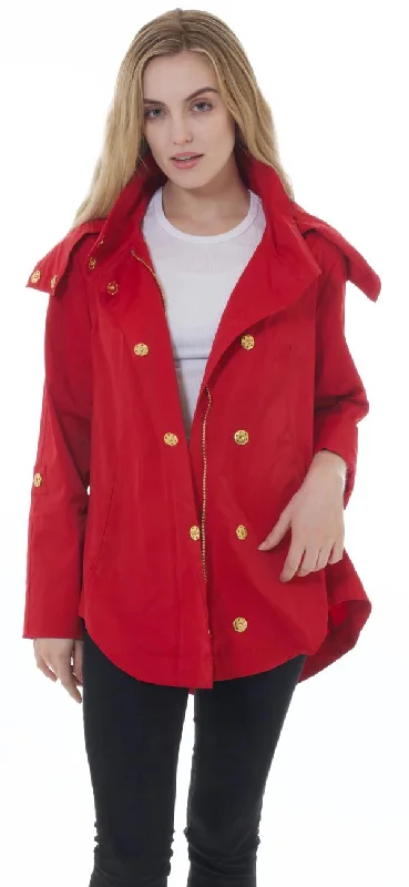 Rain coat, Wind breaker water resistant -  RED  Savina