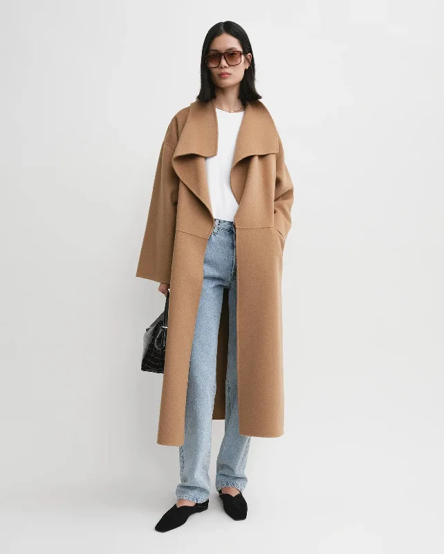 SIGNATURE WOOL CASHMERE COAT / CAMEL