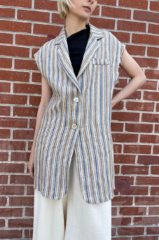 Striped Sleeveless Jacket in Riga