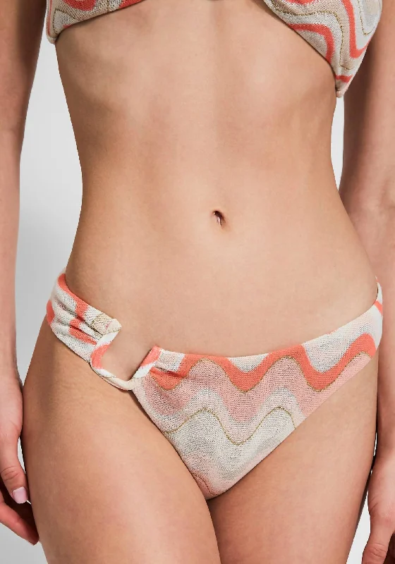 Alyssa Bikini Bottom In Coral Wave