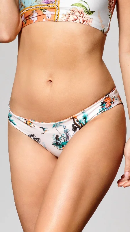 Audrey Pavana Reversible Bottom In Rust/tropical Surf Print