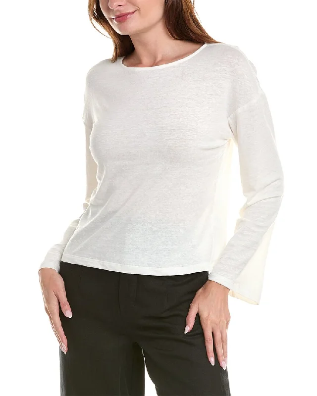 Onia Linen-Blend Jersey Boatneck Top