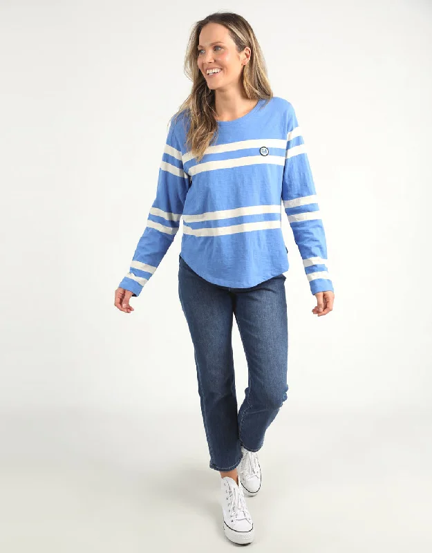 Allegra Long Sleeve Tee - Cerulean Blue