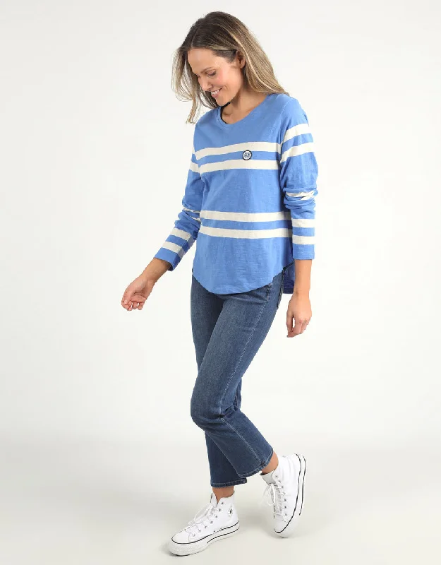 Allegra Long Sleeve Tee - Cerulean Blue