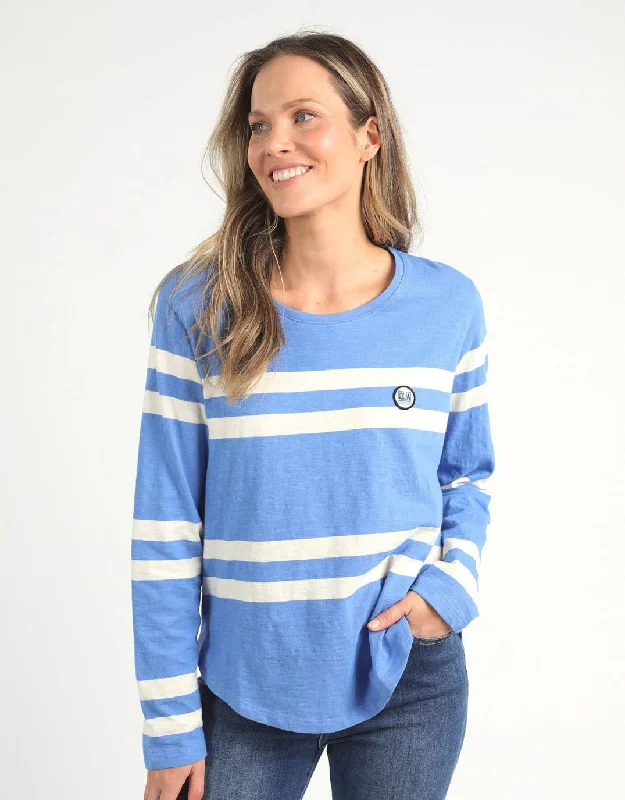 Allegra Long Sleeve Tee - Cerulean Blue