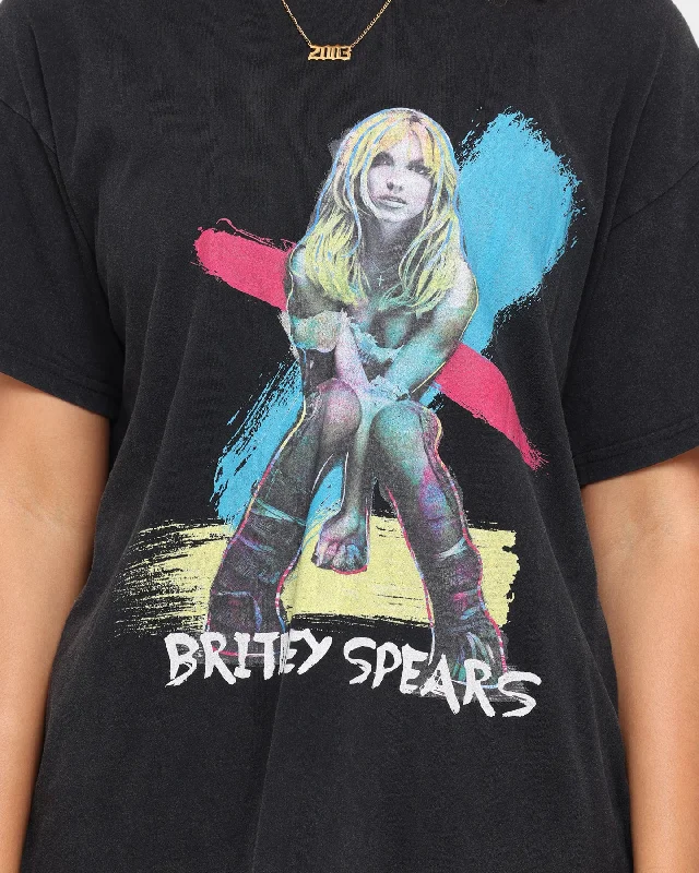 Britney Spears Britney Spears Short Sleeve Vintage T-Shirt Black