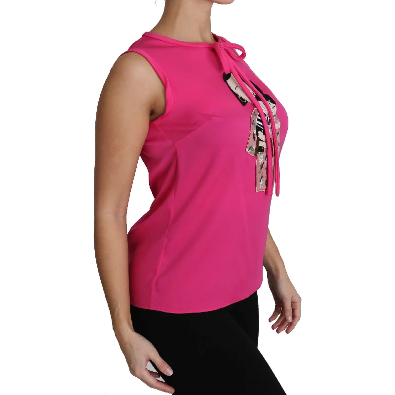 Dolce & Gabbana Elegant Pink Silk Family Tank Top Shirt