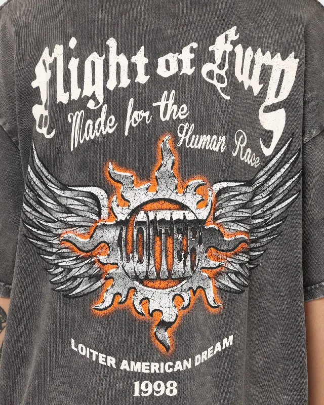 Loiter Fury Vintage T-Shirt Charcoal