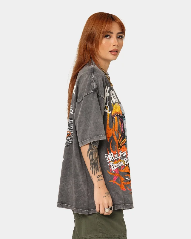 Loiter Fury Vintage T-Shirt Charcoal