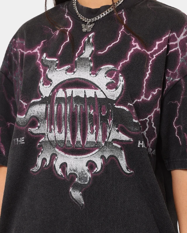 Loiter Lightning Motor Vintage T-Shirt Vintage Black