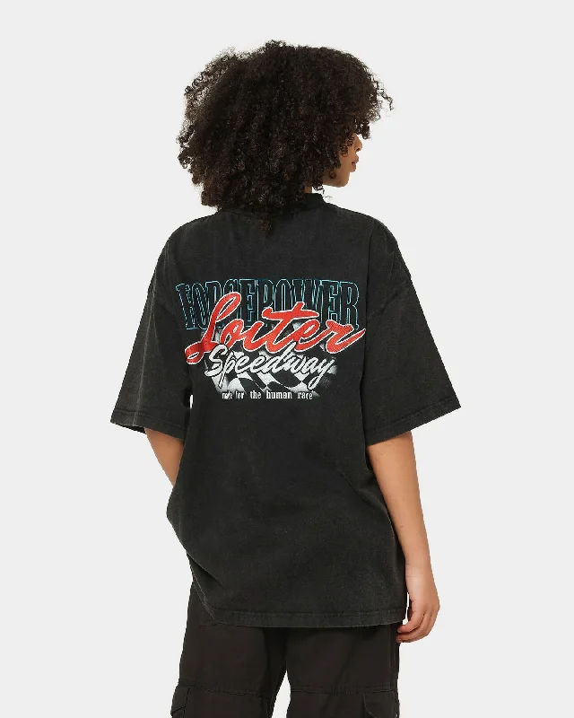 Loiter Speedway Vintage T-Shirt Vintage Black