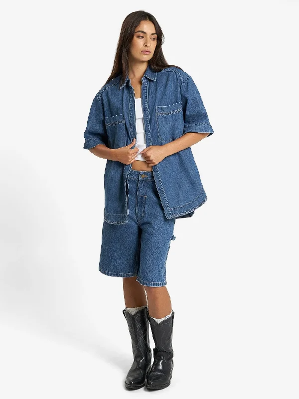 Louise Denim Shirt - Rinsed Blue