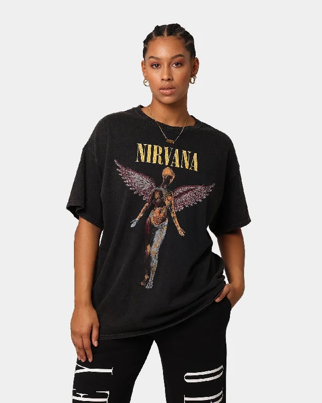 Nirvana In Utero Vintage T-Shirt Black Wash