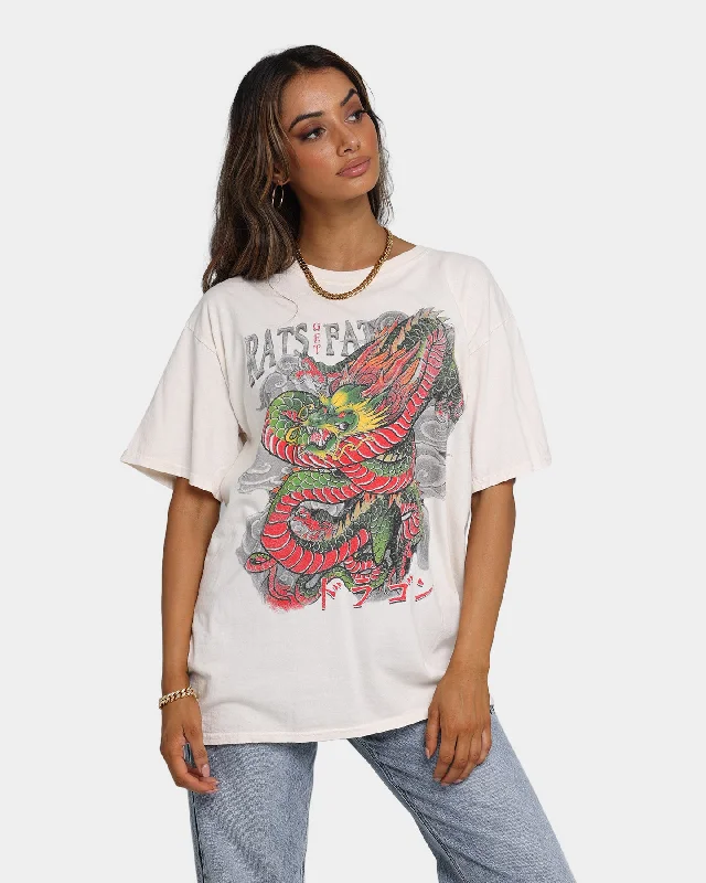 Rats Get Fat Dragon Vintage T-Shirt Off White