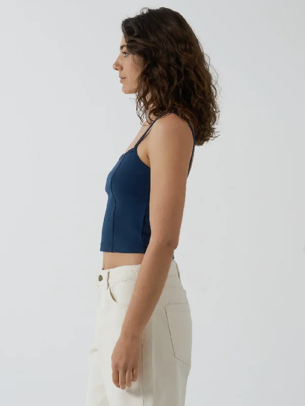 Rib Seam Tank - Sea Blue