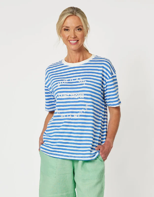 Saint Tropez Stripe Tee - Blue