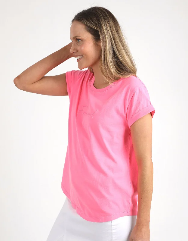 Signature Tee - Neon Rose