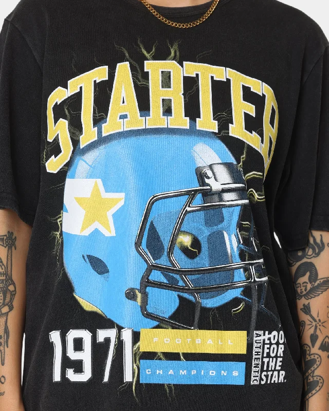 Starter Helmet Vintage Short Sleeve T-Shirt Washed Black