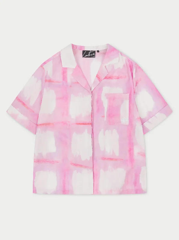 WATERCOLOUR EMBLEM SHIRT - PINK