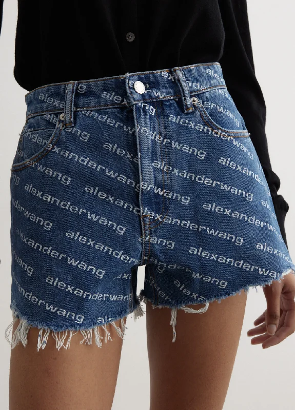 Logo Print Bite Shorts