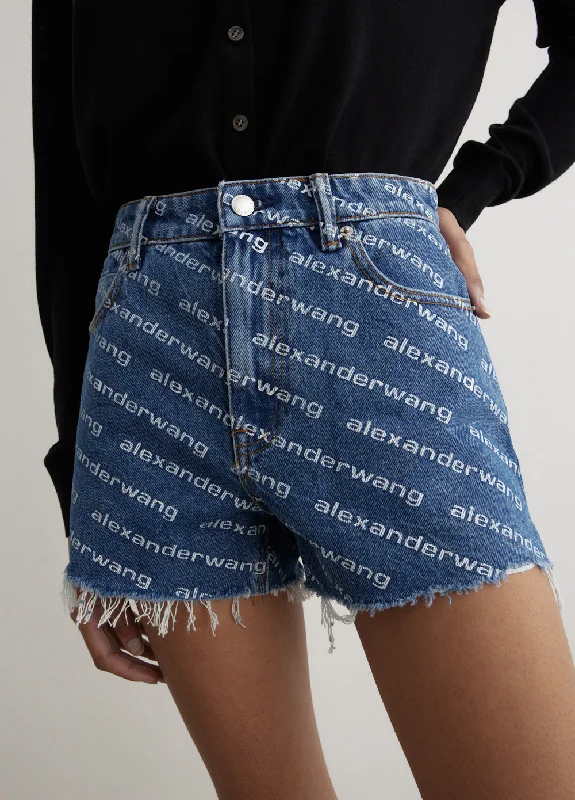 Logo Print Bite Shorts