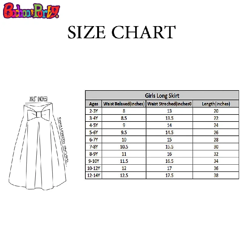 Girls Digital Print Long Skirt Color Chevron - Multi