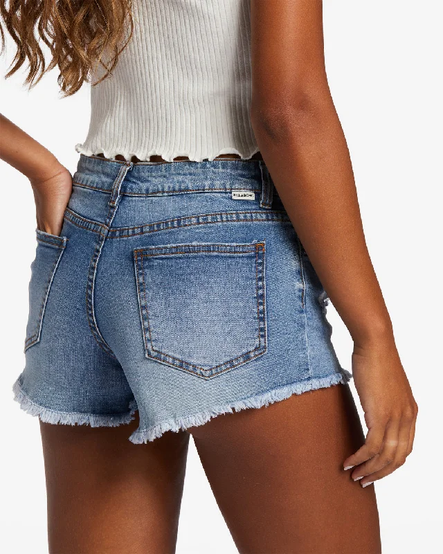 Lite Hearted Denim Shorts - Dark Denim