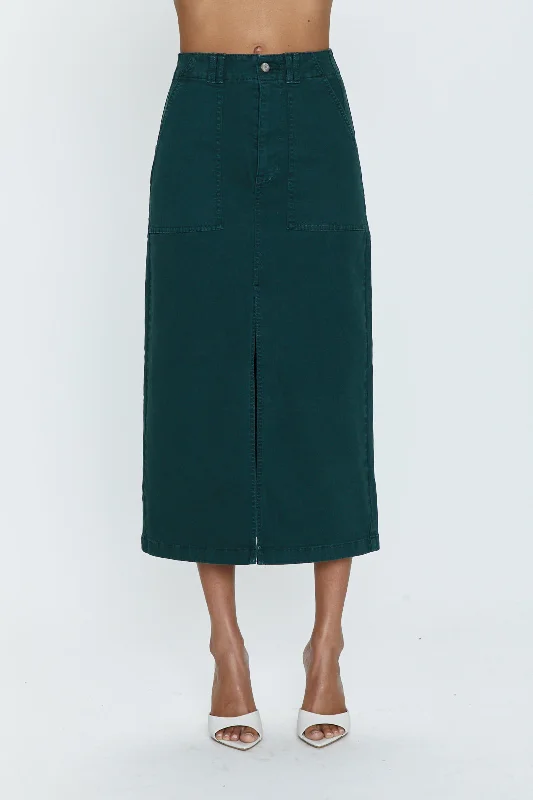 Pamela Skirt Utility Midi Skirt - Pine