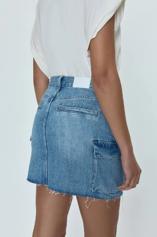 Rhea Mid Rise Mini Skirt - Heat