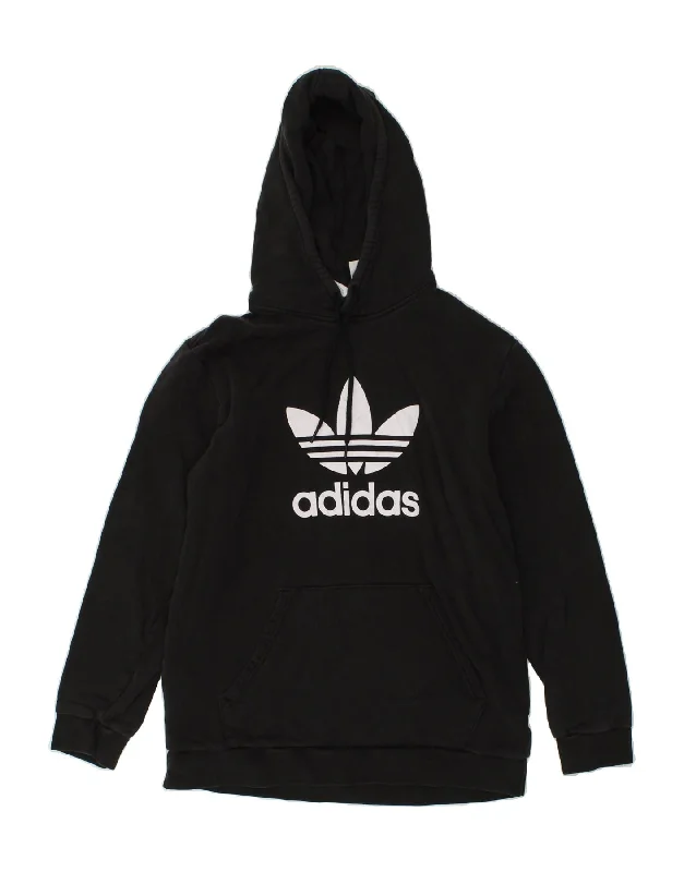 ADIDAS Mens Graphic Hoodie Jumper Large Black Cotton