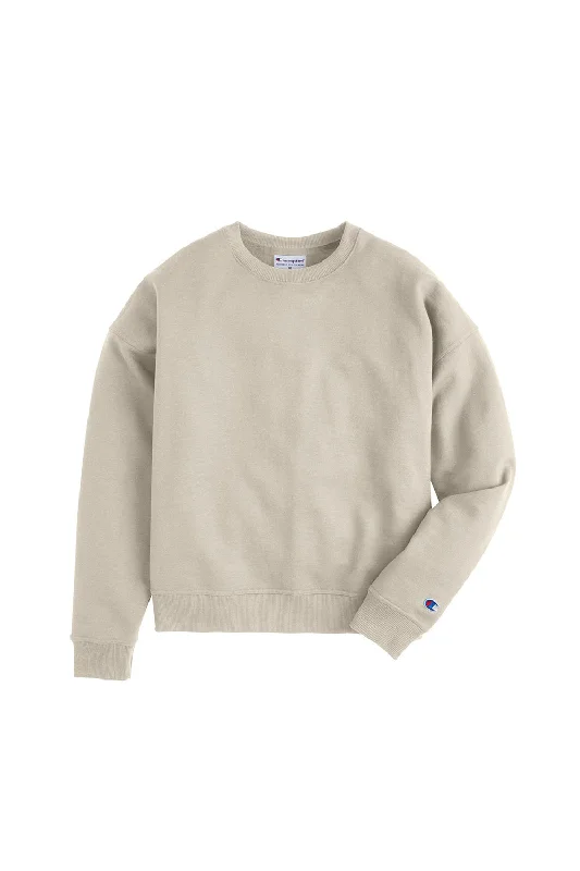 Champion Womens PowerBlend Crewneck Sweatshirt - Sand