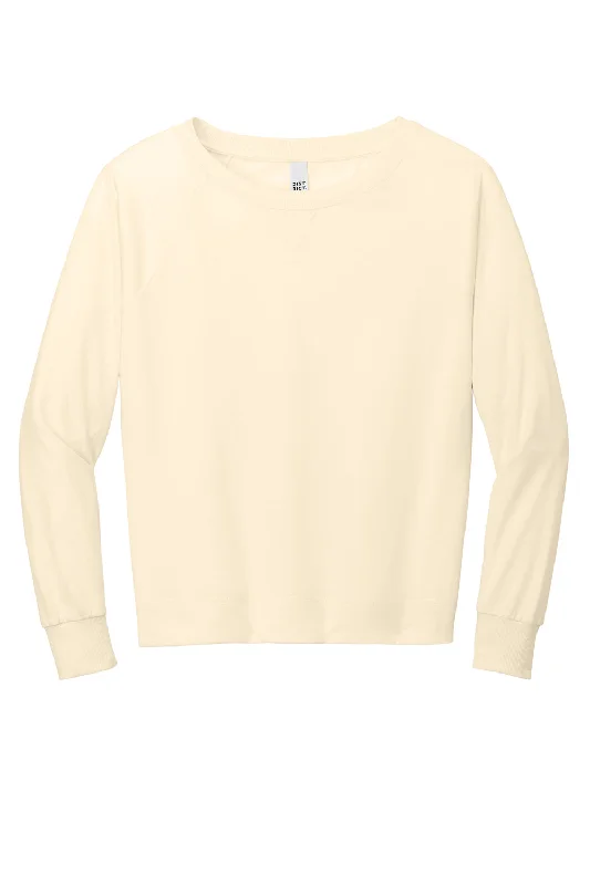 District Womens French Terry Crewneck Sweatshirt - Gardenia