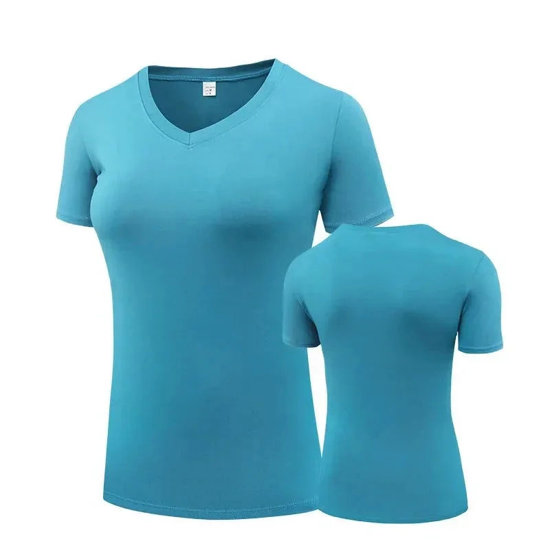 V neck-light blue / XXL