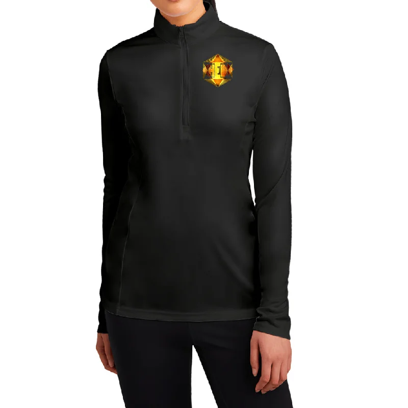 Hebrew World 01-01 Designer Sport-Tek Ladies Competitor 1/4 Zip Cadet Collar Sweatshirt (5 colors)