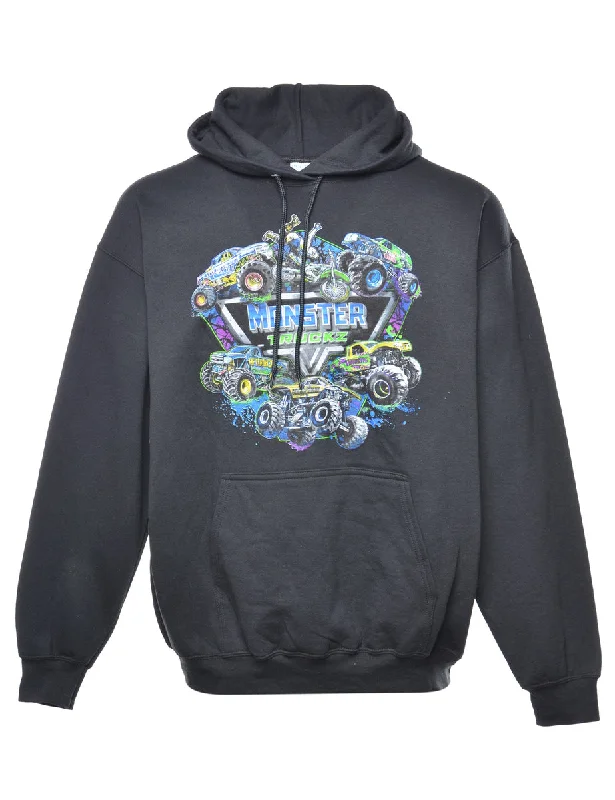 Monster Truckz Printed Hoodie - XL