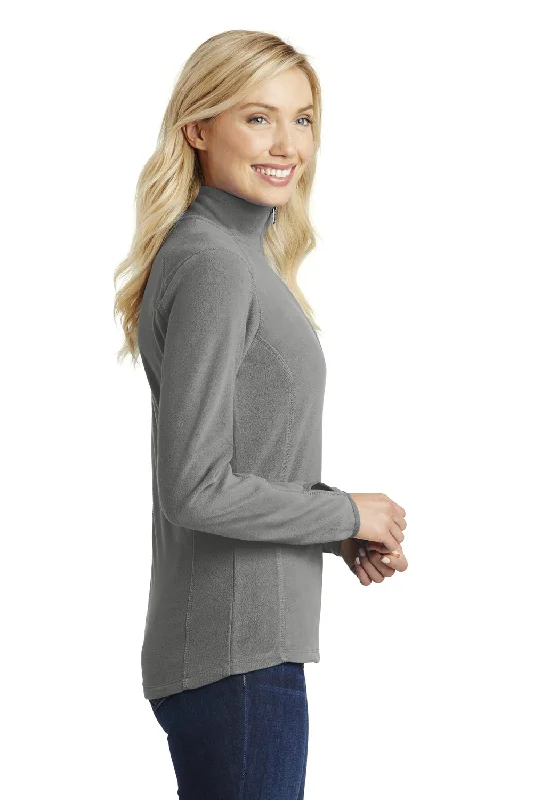 Port Authority Womens Pill Resistant Microfleece 1/4 Zip Sweatshirt - Pearl Grey