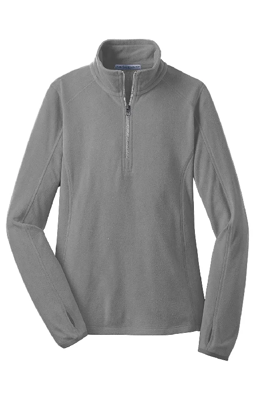 Port Authority Womens Pill Resistant Microfleece 1/4 Zip Sweatshirt - Pearl Grey