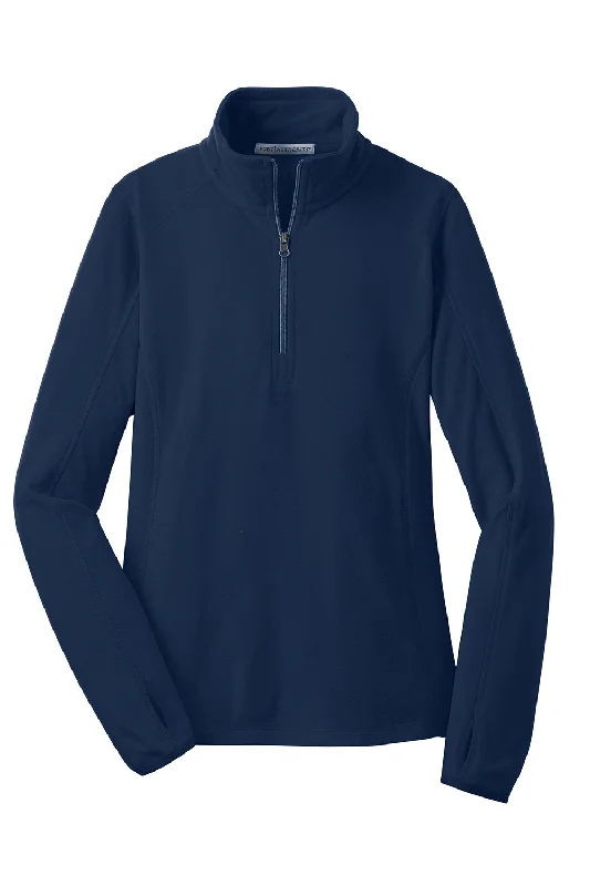 Port Authority Womens Pill Resistant Microfleece 1/4 Zip Sweatshirt - True Navy Blue