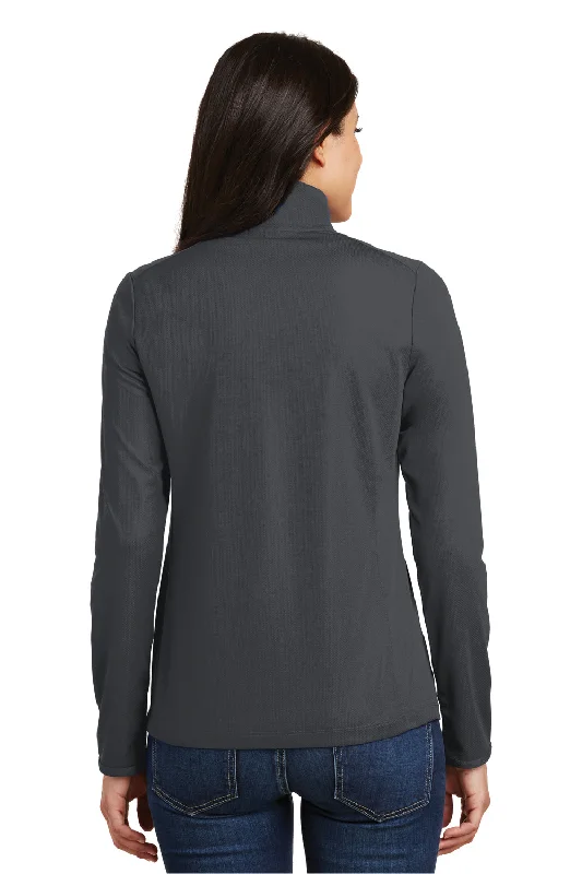 Port Authority Womens Moisture Wicking 1/4 Zip Sweatshirt - Battleship Grey