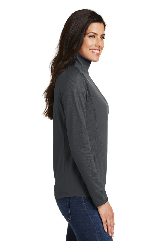 Port Authority Womens Moisture Wicking 1/4 Zip Sweatshirt - Battleship Grey