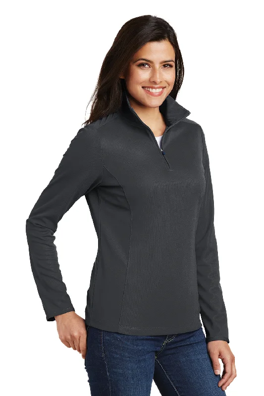 Port Authority Womens Moisture Wicking 1/4 Zip Sweatshirt - Battleship Grey