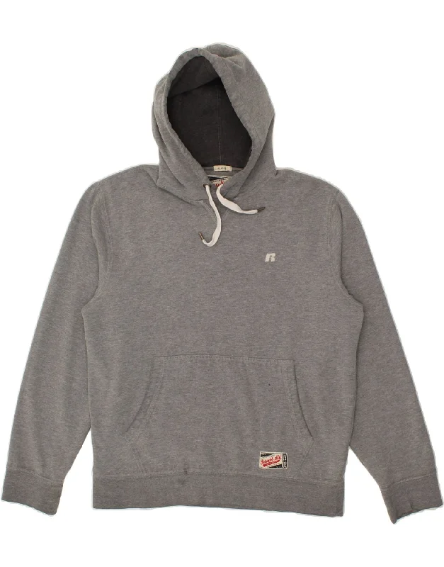 RUSSELL ATHLETIC Mens Hoodie Jumper XL Grey