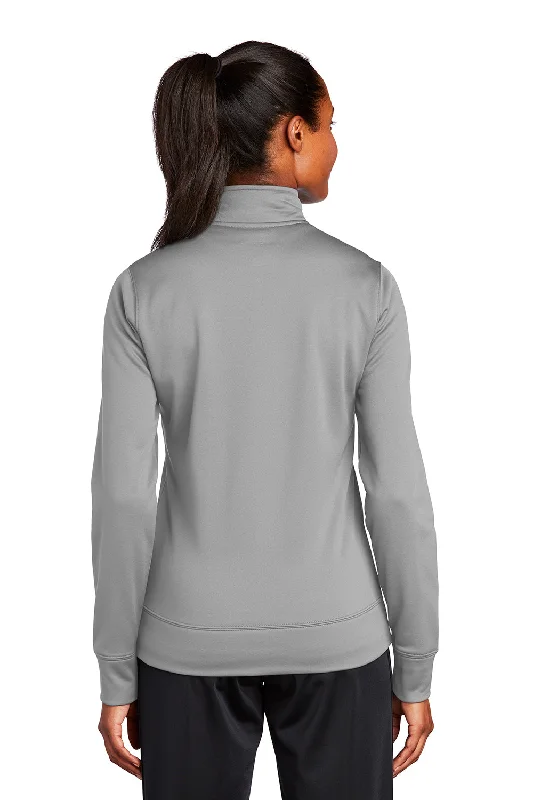 Sport-Tek Womens Sport-Wick Moisture Wicking Fleece Full Zip Sweatshirt - Silver Grey