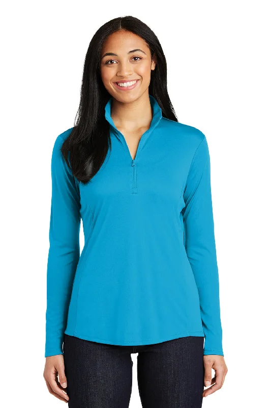 Sport-Tek Womens Competitor Moisture Wicking 1/4 Zip Sweatshirt - Atomic Blue