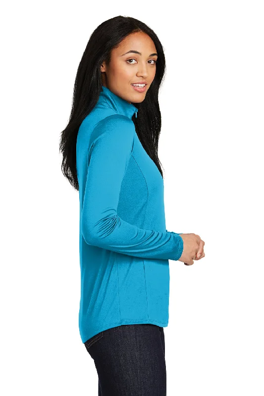 Sport-Tek Womens Competitor Moisture Wicking 1/4 Zip Sweatshirt - Atomic Blue