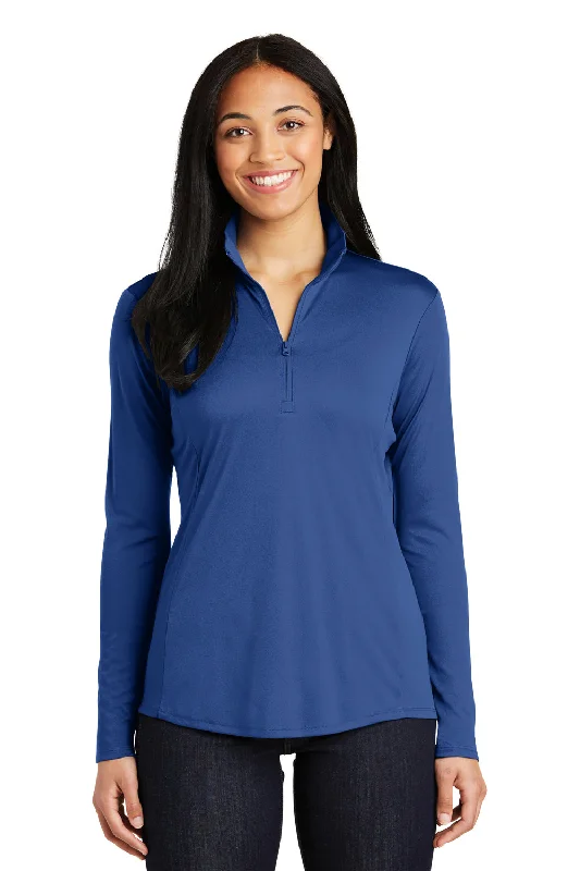 Sport-Tek Womens Competitor Moisture Wicking 1/4 Zip Sweatshirt - True Royal Blue