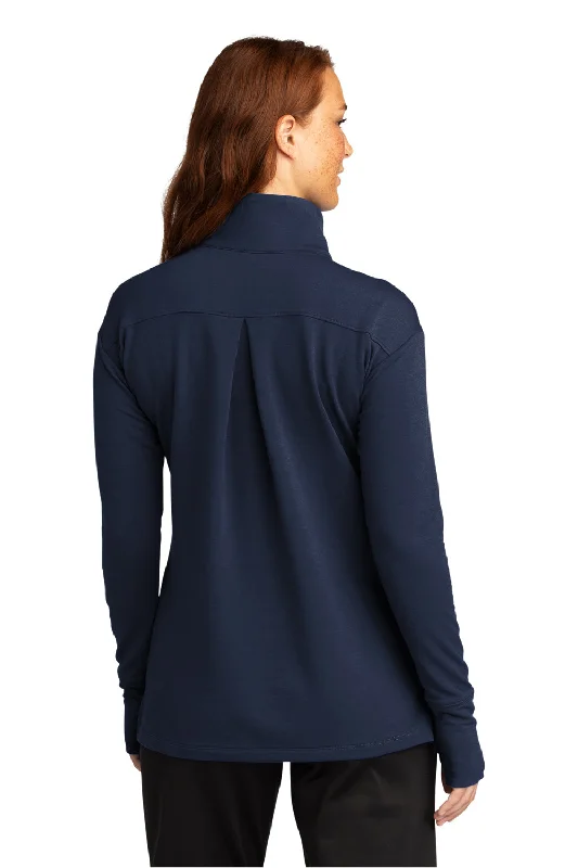 Sport-Tek Womens Flex Fleece Moisture Wicking 1/4 Zip Sweatshirt - True Navy Blue